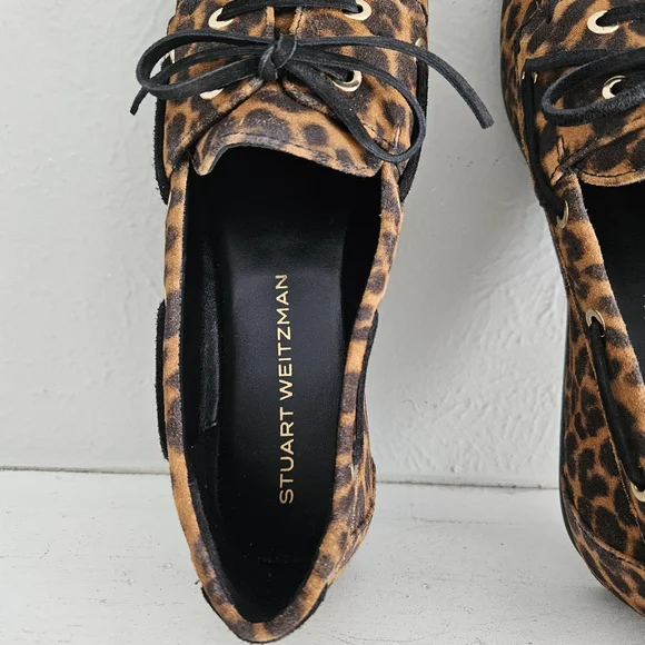 NWOT Stuart Weitzman Tinsley Leopard Moccasins/Loafers - Picture 10 of 14